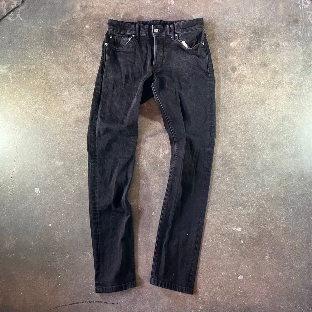 Buck Mason maverick slim black button fly canvas 13 oz 31x34 pants men